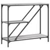 vidaXL Console Table Grey Sonoma 88.5x30x75 cm Engineered Wood