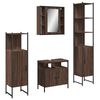 vidaXL 4 Piece Bathroom Cabinet Set Brown Oak Engineered Wood