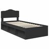 vidaXL Bed Frame with Headboard Black 100 x 200 cm Solid Pine Wood