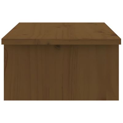 vidaXL Monitor Stand Honey Brown 50x27x15 cm Solid Wood Pine