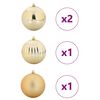 vidaXL Christmas Bauble Set 4 pcs Gold Plastic