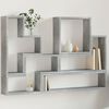 vidaXL Wall Shelf Concrete Grey 96x12x64 cm Engineered Wood