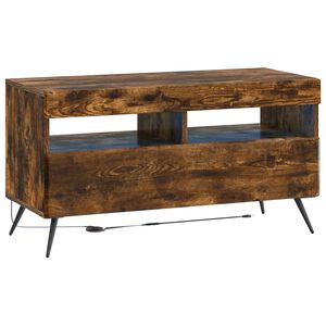 vidaXL LED TV Cabinet Smoked Oak Engineered Wood