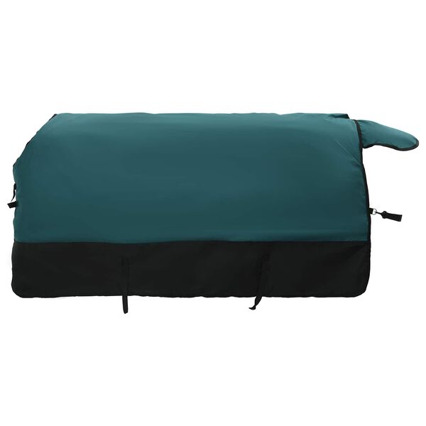 vidaXL Horse Blanket Dark Green and Black 135 cm Polyester