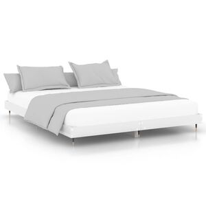 vidaXL Bed Frame without Mattress High Gloss White 140x200 cm