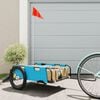 vidaXL Bike Trailer Blue Oxford Fabric and Iron