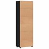 vidaXL Highboard FLORIN Black 60 x 35 x 182 cm Engineered Wood