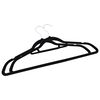 vidaXL 50 pcs Clothes Hanger Set Anti-slip Black Velvet