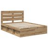 vidaXL Bed Frame Artisian Oak 140 x 200 cm Solid Pine Wood