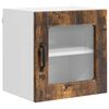 vidaXL Wall Glass Cabinet PORTO Smoked Oak 40 x 31 x 40 cm