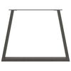 vidaXL Dining Table Legs V-Shape 3 pcs Anthracite 100x(72-73.3) cm Steel