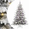 vidaXL Artificial Hinged Christmas Tree White 210 cm PE and PVC