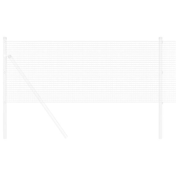 vidaXL Welded Wire Fence Silver 1.2 x 50 m