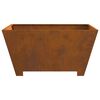 vidaXL Fire Pit Brown 80 x 80 x 40 cm Steel