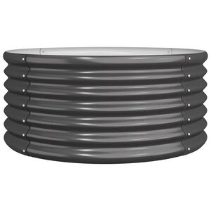 vidaXL Garden Planter Galvanised Steel 80x80x36 cm Anthracite