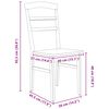 vidaXL Dining Chair 2 pcs White Solid Rubber Wood