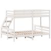 vidaXL Bunk Bed without Mattress 90x200/140x200 cm White Solid Wood