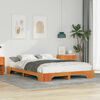 vidaXL Bed Frame Brown 140 x 220 cm Solid Pine Wood