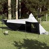 vidaXL Family Tent Tipi 8-Person White Blackout Fabric Waterproof