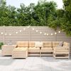 vidaXL 7 Piece Garden Sofa Set Solid Wood Pine