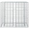 vidaXL Gabion Raised Bed Silver 90 x 50 x 80 cm Galvanised Steel