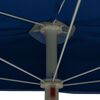 vidaXL Garden Half Parasol with Pole 180x90 cm Azure Blue