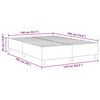 vidaXL Platform Bed Frame Grey Green 140 x 190 cm Fabric