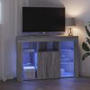 vidaXL Corner LED TV Cabinet Grey Sonoma 100x40x68cm Engineered Wood