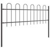 vidaXL Garden Fence 5 pcs Grey 8.5 x 0.6 m Powder-coated Steel