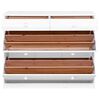 vidaXL Shoe Cabinet with 2 Flaps White 113x35x89 cm Solid Pine Wood