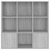 vidaXL Book Cabinet Grey Sonoma 98x30x98 cm