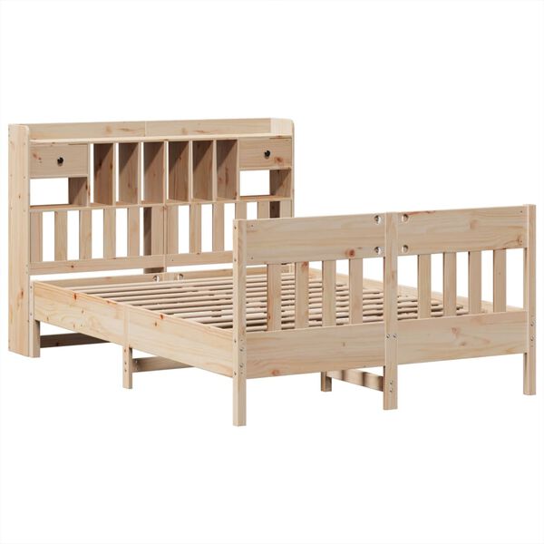 vidaXL Bed Frame without Mattress 140x190 cm Solid Wood Pine