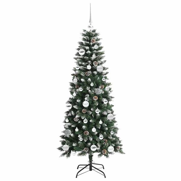 vidaXL Artificial Christmas Tree with 150 LEDs with Stand Green 150 cm