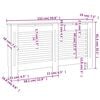 vidaXL Radiator Covers 2 pcs White 152x19x81.5 cm MDF