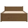 vidaXL Bed Frame without Mattress Honey Brown Solid Wood 75x190 cm Small Single