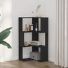 vidaXL Corner Bookcase 3-Tier Black 50x50x102 cm Engineered Wood
