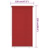 vidaXL Outdoor Roller Blind 120x230 cm Red HDPE