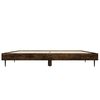 vidaXL Bed Frame without Mattress Smoked Oak 140x190 cm Engineered Wood