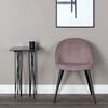 Venture Home Dining Chairs 2 pcs Velvet Corduroy Black and Dusty Pink