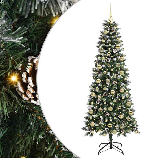 vidaXL Artificial Christmas Tree with 300 LEDs Green 76 x 76 x 180 cm