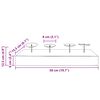 vidaXL Candle Holder Natural 50 x 15 x 10 cm Solid Teak wood