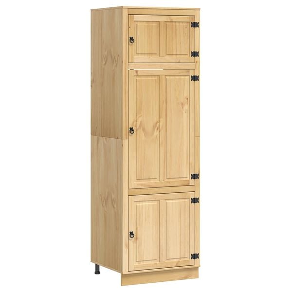 vidaXL Cabinet SKI Honey Brown 66 x 58.5 x 207 cm Solid Pine Wood