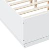 vidaXL Bed Frame with LED without Mattress White 140x190 cm