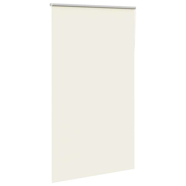 vidaXL Roller Blind Blackout Off White 125x210 cm Fabric Width 121.6 cm Polyester