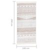 vidaXL Rug Beige 100x200 cm Cotton