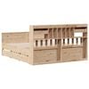 vidaXL Bookcase Bed without Mattress 180x200 cm Super King Solid Wood Pine
