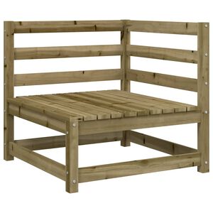 vidaXL Garden Sofa Corner 70x70x67 cm Impregnated Wood Pine