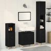 vidaXL Bathroom Furniture Set Wall-mounted with Door 3 pcs Black Oak