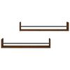 vidaXL Wall Shelves with Bars 2 pcs Brown Oak 80x16x14 cm