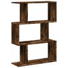 vidaXL Room Divider Bookcase 3-Tier Smoked Oak 70x24x97 cm